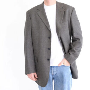 Givenchy Monsieur Grey Tweed Designer Wool Blazer